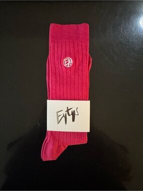 Eytys Ribbed Crew Socks in Berry Pink